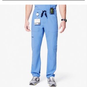 FIGS Cairo cargo scrub pants ceil blue XS